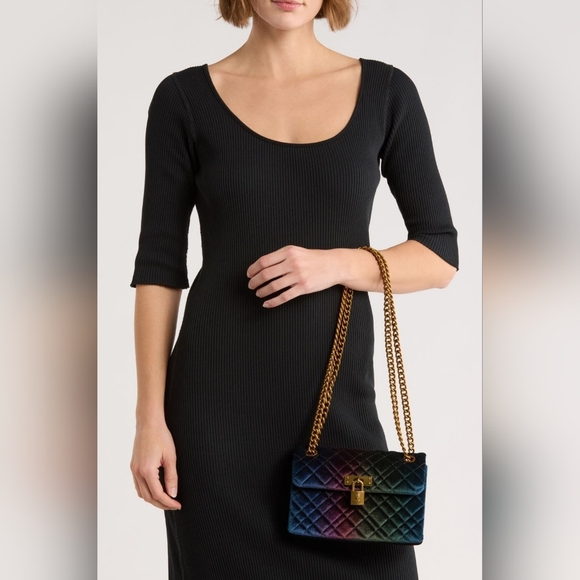 Kurt Geiger London Velvet Mini Brixton Crossbody Bag. - Picture 3 of 10